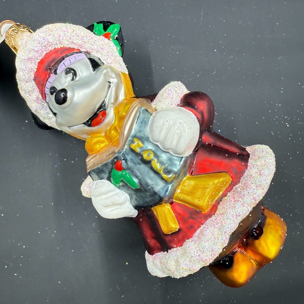 1998 CHRISTOPHER RADKO DISNEY CAROLER MINNIE MOUSE 6" ORNAMENT 98-DIS-08